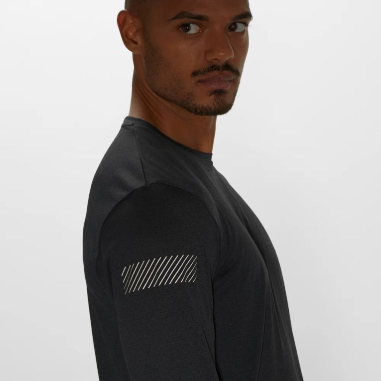 Camiseta Salomon Agile Long Sleeve Hombre Negros | MX WHUR853